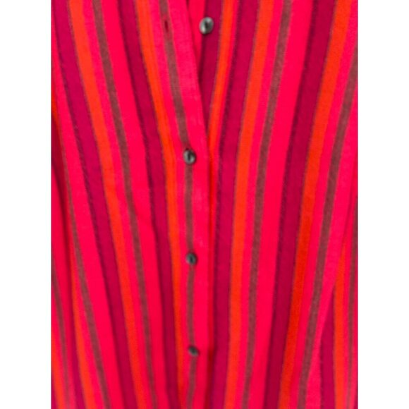 Donald Davies Vintage Striped Wool Dress Size 8 Pink & Orange Handmade In Irelan - Picture 4 of 8